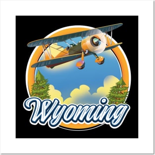 Wyoming Travel cartoon Posters and Art